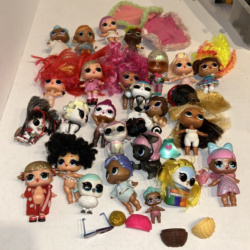 Lol Surprise Dolls Lot‎ Of 27 With Accessories Assorted Tots & Pets E4